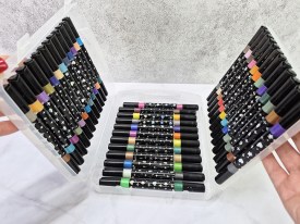 Valija 36 marcadores GLITTER dual 